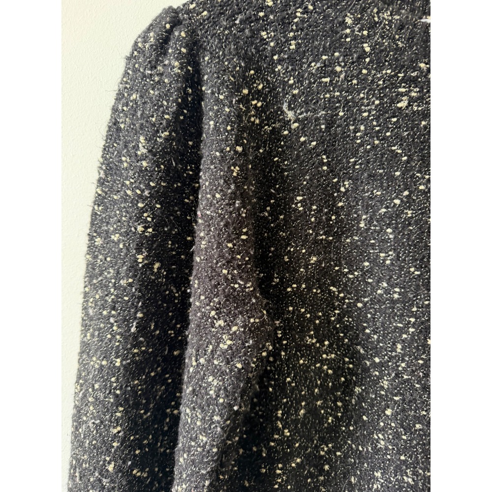 Ophelia Roe Black Gold Metallic Speckled Knit Sweater Women's Large - Picture 3 of 5